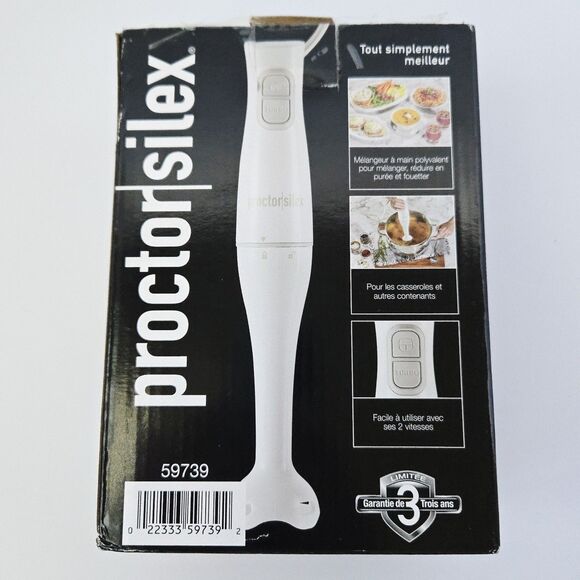 Proctor Silex Electric Immersion Hand Blender Dual Speed Dishwasher Safe - Picture 5 of 10
